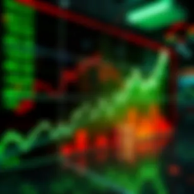 Graph showing an upward trend in small cap stocks and cryptocurrencies as large investors take profits. Bright green colors indicate rising market prices.