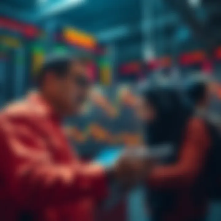 Investors reviewing market charts with declining trends due to significant withdrawals