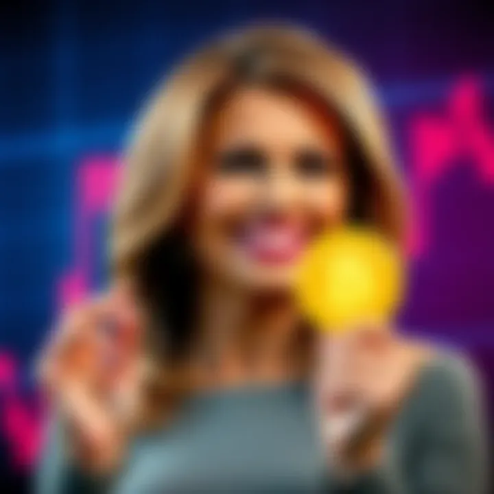 Melania Trump appears with a smile, promoting a meme coin, with a graph showing a surge in value in the background.