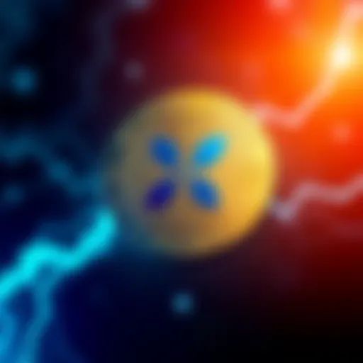 Graphic showing a digital coin symbol with Meta logo and Ripple logo to signify the rumored acquisition