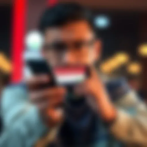 A frustrated person holding a smartphone, displaying an error message while trying to link their Midfirst Bank account to Plaid
