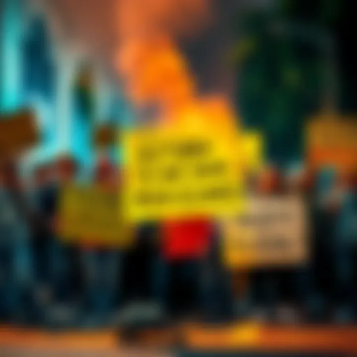 A group of minigame enthusiasts in Brazil holding signs demanding a return to one-hour sessions