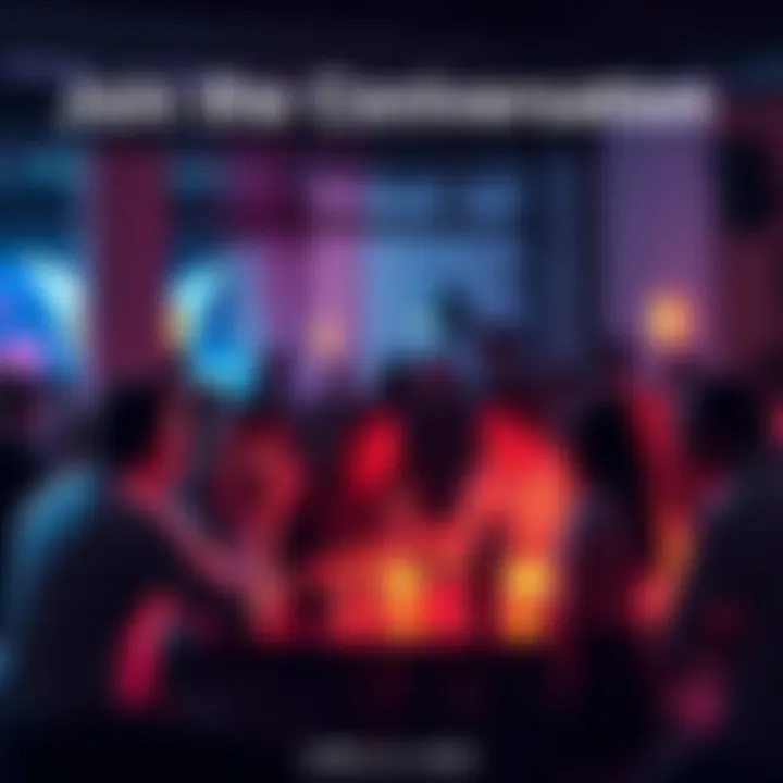 A vibrant discussion symbolizing community engagement in cryptocurrency