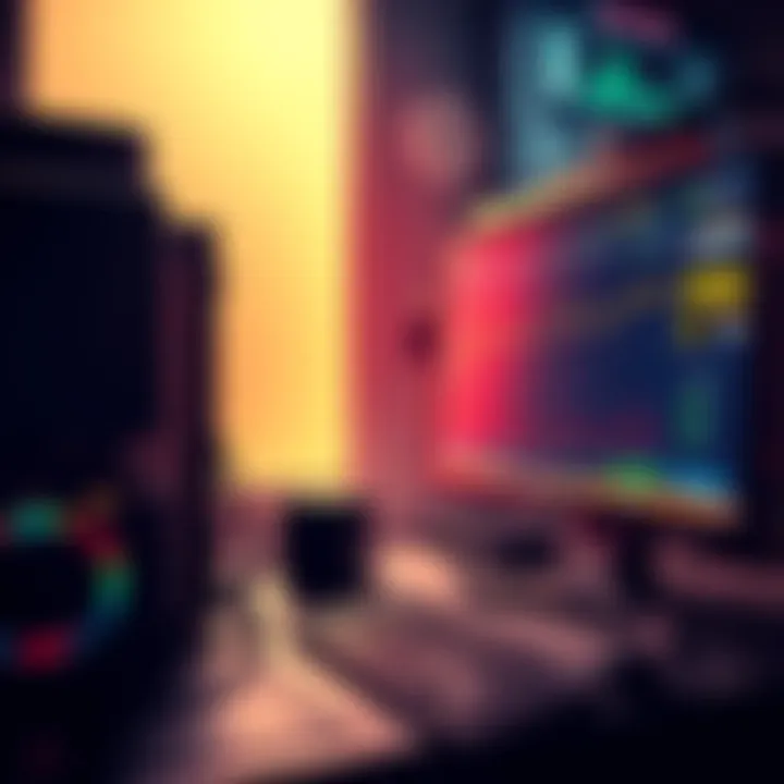 A beginner's mining rig with hardware for Monero mining and a computer screen showing mining statistics.