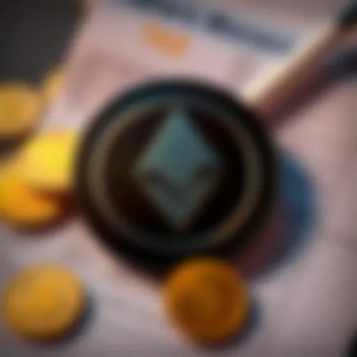 Monero symbol displayed alongside tax forms and coins, representing the debate on cryptocurrency taxation