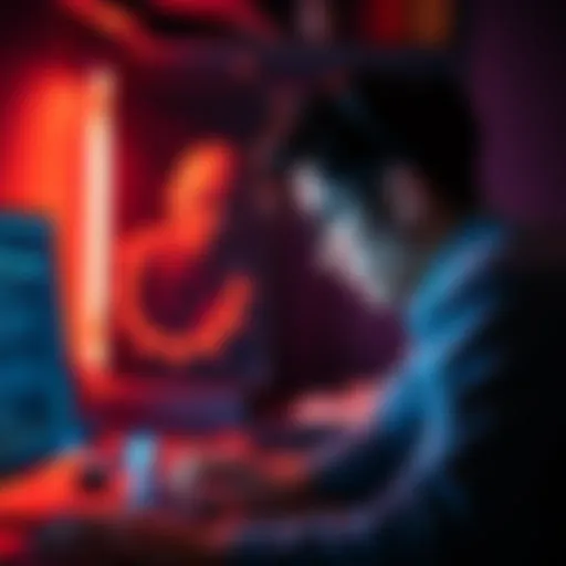 A person troubleshooting a Monero Wallet on a computer, looking concerned while checking hardware connections.