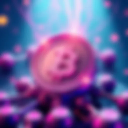 A graphic showing a digital token with rewards symbols, indicating updates to MoneyGlitchFun's platform for creators.