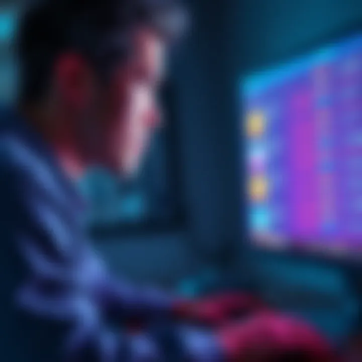 A person looking worried while staring at a computer screen showing cryptocurrency wallet transactions