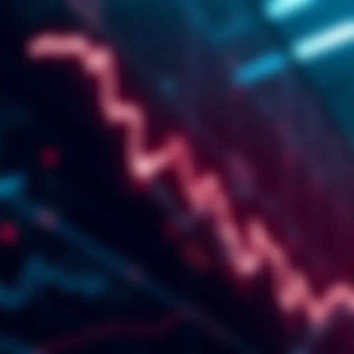 A graph showing a downward trend in MSTR stock price, dipping below $200, signaling a significant drop over recent months.