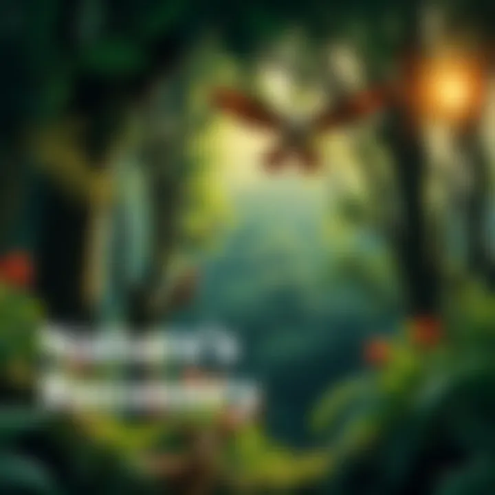 A lush green forest with vibrant wildlife, symbolizing the recovery of ecosystems.