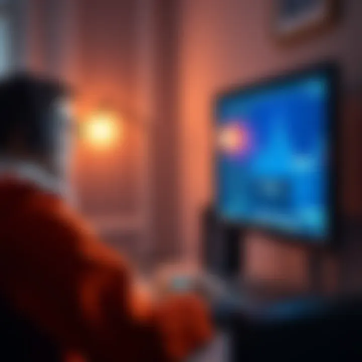 A frustrated user looks at their computer screen showing lag in online gaming and streaming services after integrating Tari node with their home network.