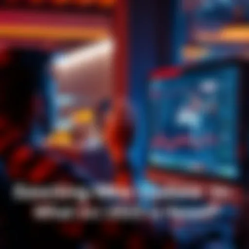 A person excitedly looking at a computer screen displaying the latest update news.