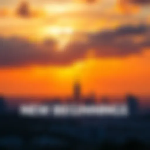 A sunrise over a city skyline, symbolizing new opportunities and changes on the horizon.