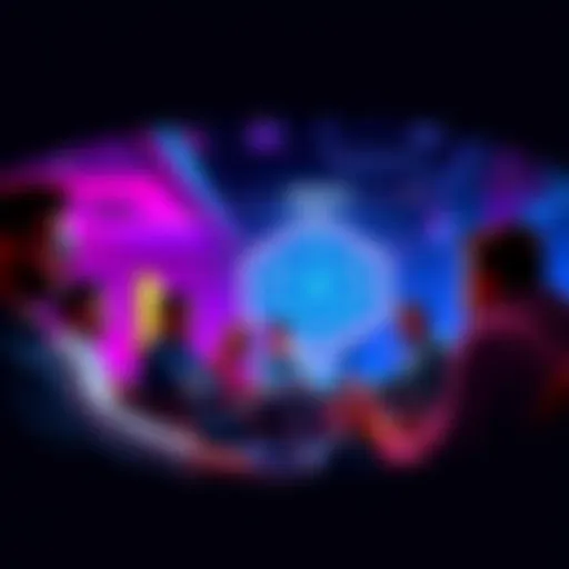 Group of people discussing the Nexo platform's security and future in a casual setting
