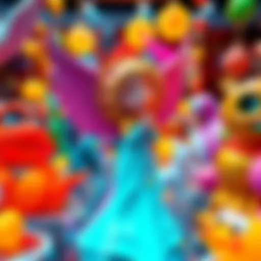 A display of famous NFTs including 'Bitcoin Angel' and Beeple's 'Everydays', showcasing vibrant colors and unique styles.
