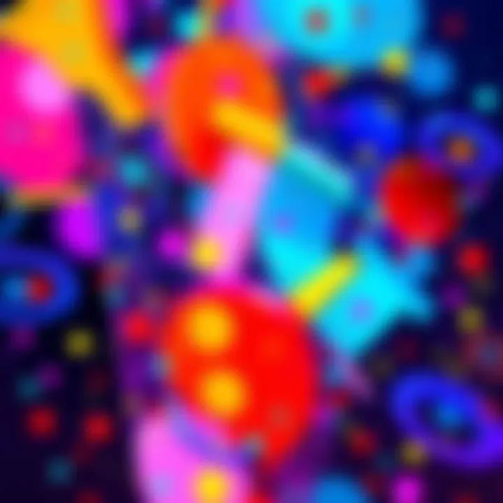 A vibrant NFT artwork with abstract shapes and bright colors, evoking various emotions in viewers.