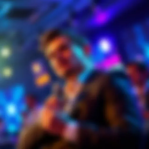 Nick Fuentes speaking at an event, promoting XMR cryptocurrency