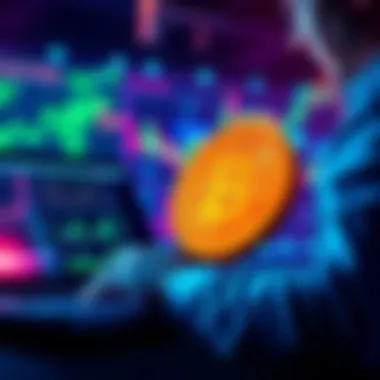 No KYC Exchange Trading A person using a laptop to trade Bitcoin for Ethereum on a no KYC platform, focusing on security and efficiency.