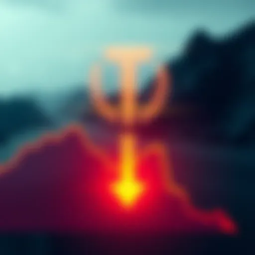 Norway's sovereign wealth fund logo with a downward trend in financial charts representing a loss in MSTR investments.