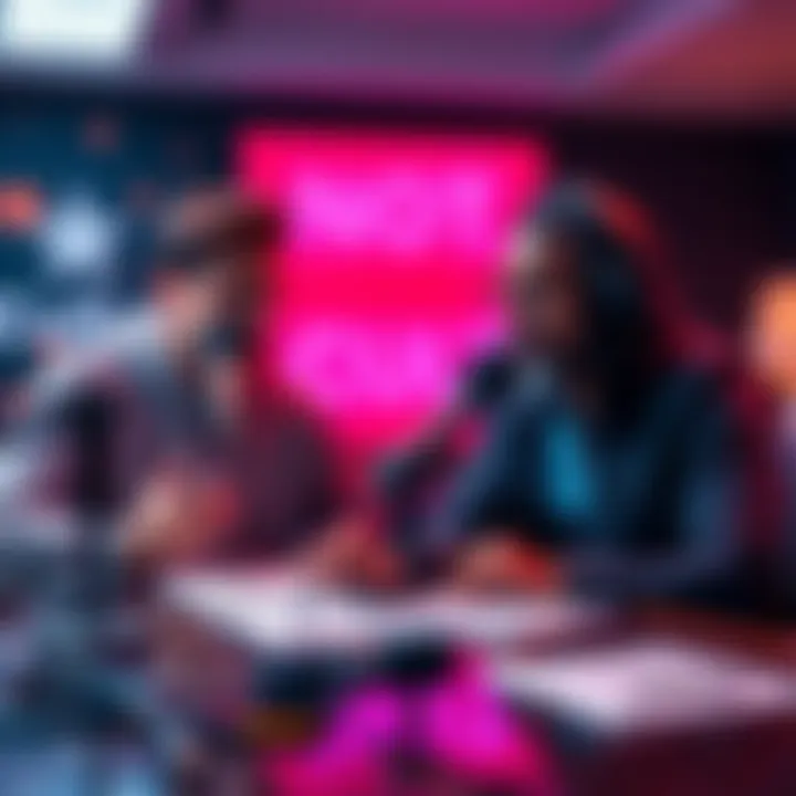 Two hosts discussing key insights from Episode 271 of #NotACult, with microphones in front of them and notes on the table.