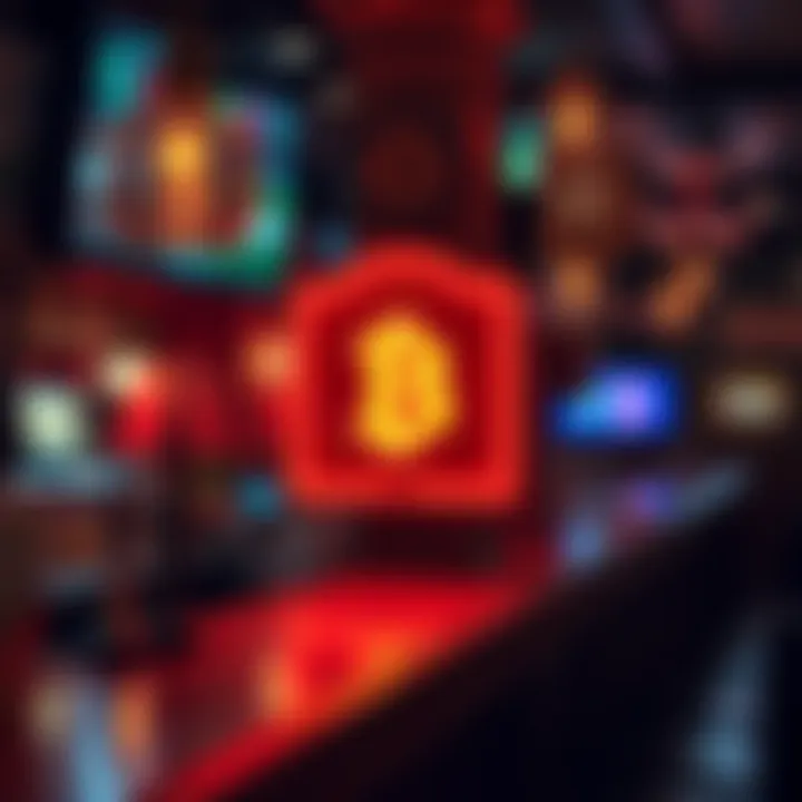 A lively NYC bar scene featuring a sign indicating acceptance of cryptocurrency payments
