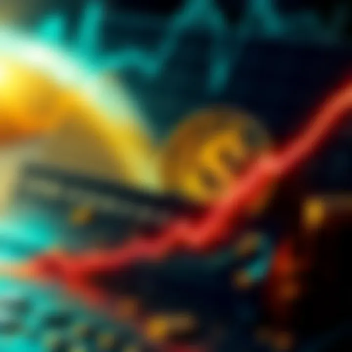 Graph showing the potential growth of Obsidian cryptocurrency alongside a dollar sign
