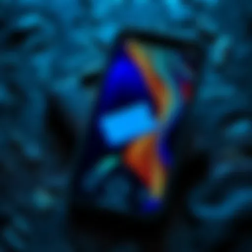 An old smartphone displaying a software wallet interface on the screen, symbolizing cold storage for cryptocurrency