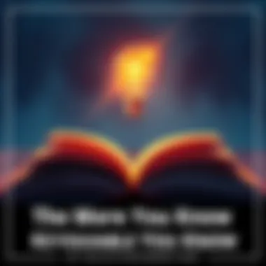 An open book with a glowing lightbulb above it, symbolizing the sharing of knowledge and insights.