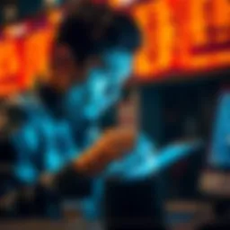 A person entering a passphrase on a digital device while looking concerned about security risks.
