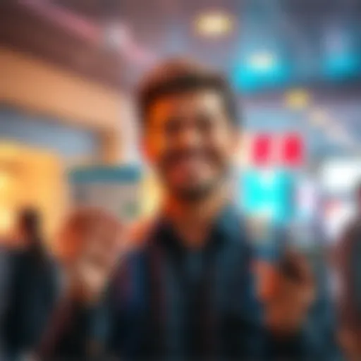 A person looks relieved and happy while holding a payment notification on their phone, symbolizing the joy of receiving a payout after a long wait.