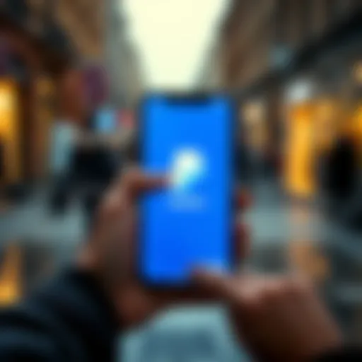 A person using PayPal app on iPhone for contactless payment in Germany