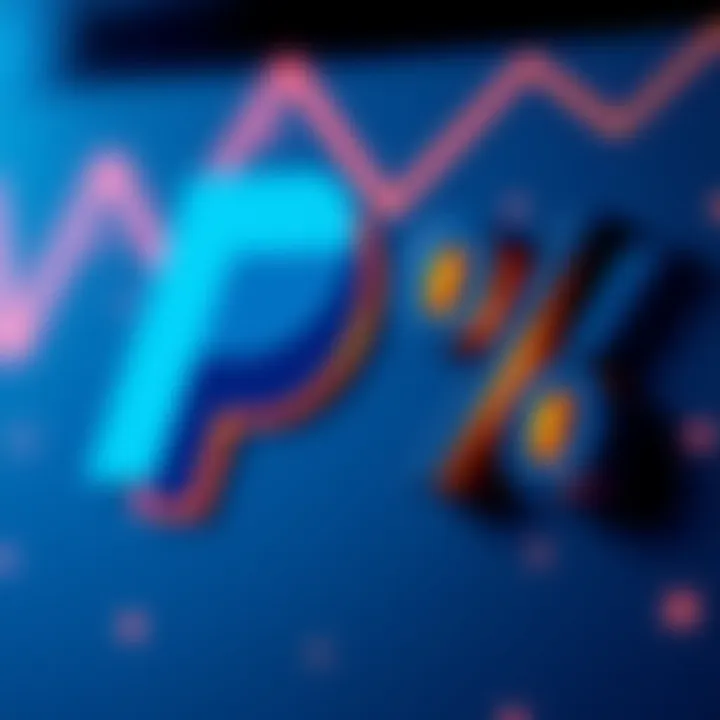 A graphic showing the PayPal logo alongside a percentage symbol, illustrating the concept of transaction fees.