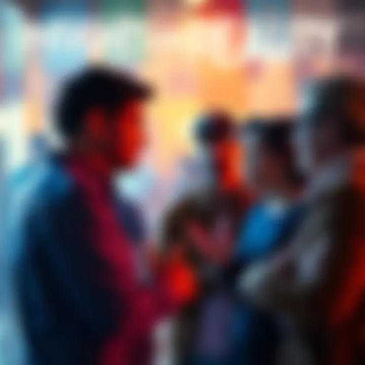 A group of people engaged in a conversation about today's issues, sharing thoughts and perspectives.