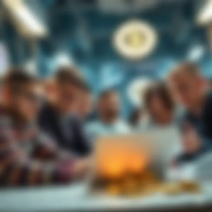 People Selling Cryptocurrency A group of people looking frustrated while selling their cryptocurrency on a laptop