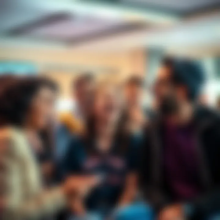 A group of people laughing and sharing jokes in a lively setting, illustrating the joy of finding humor in everyday life.