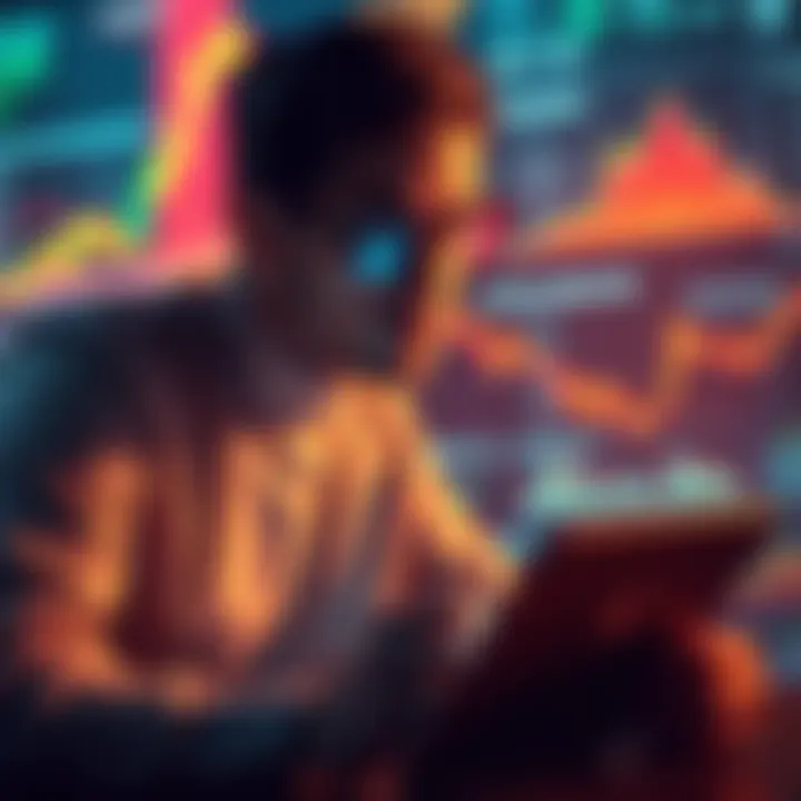 Individual studying cryptocurrency charts and reports, reflecting on their altcoin investments