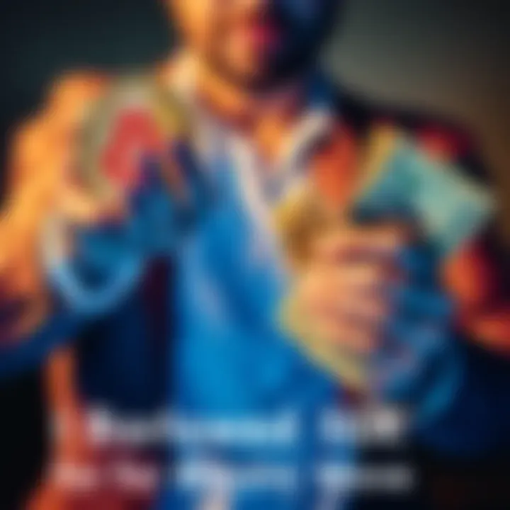 Person holding Bitcoin symbol and cash A person is holding a Bitcoin symbol in one hand and cash in the other, symbolizing a financial decision to invest in cryptocurrency.