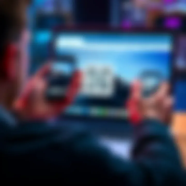 A person frustrated while trying to scan a QR code using their MacBook camera, with a Sparrow wallet application open on the screen