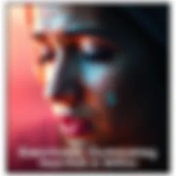 A person with tears in their eyes, reflecting on deep emotions