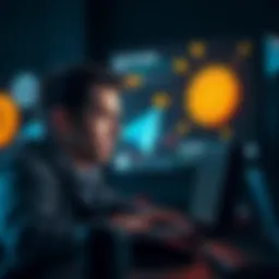 A distressed individual staring at their computer screen in shock after clicking a phishing link on Telegram, symbolizing the loss of Bitcoin.