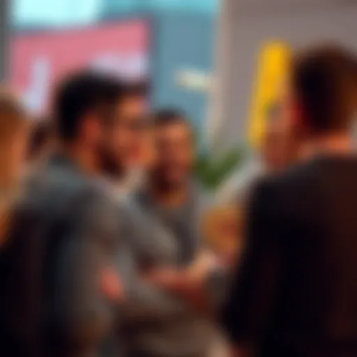 A person enthusiastically explaining Bitcoin to a small group of friends, showcasing enthusiasm and engagement in a casual setting.