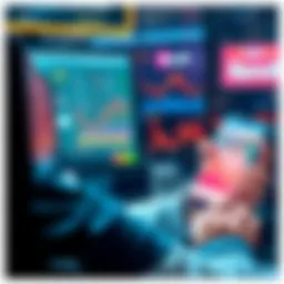Individual at a computer looking at Revolut app while considering withdrawal