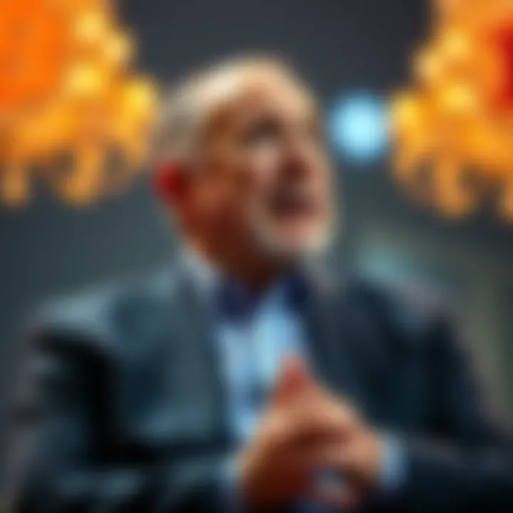 Financial expert Peter Schiff discussing Bitcoin's future at a conference