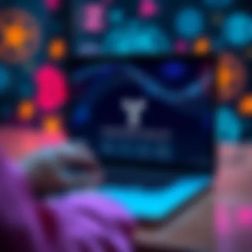 A user accessing the Phantom Wallet interface displayed on a laptop screen with XRP logos and crypto symbols in the background.
