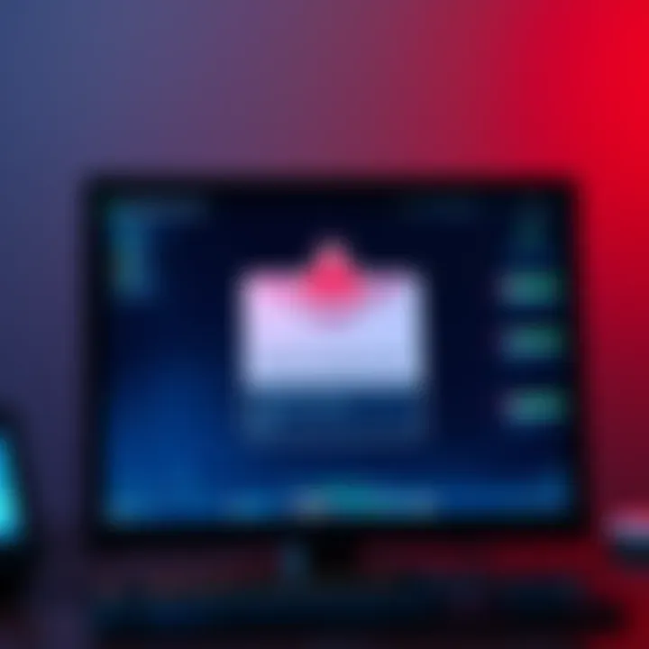 A computer screen displaying a phishing email labeled 'Critical Vulnerability Notice' with a warning symbol