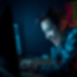 A distressed man looking at his computer screen with a shocked expression, symbolizing the loss of cryptocurrency in a phishing scam.