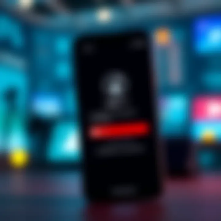 A smartphone showing a login page with a message indicating that the SMS 2FA code has not been received