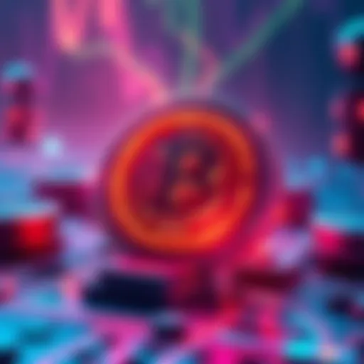 A digital representation of Pi smart contracts with futuristic elements, showcasing blockchain technology and innovation.