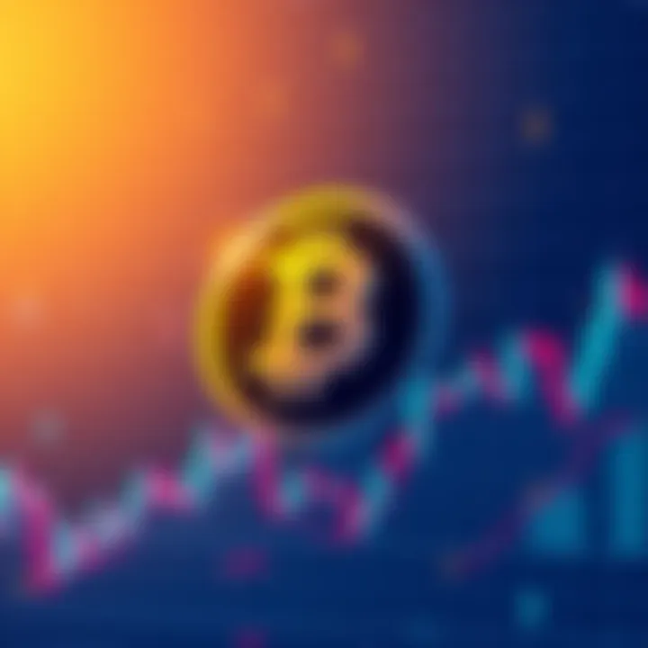 Pi Network logo shown alongside a declining cryptocurrency market chart, illustrating its struggle in growth despite a strong community.