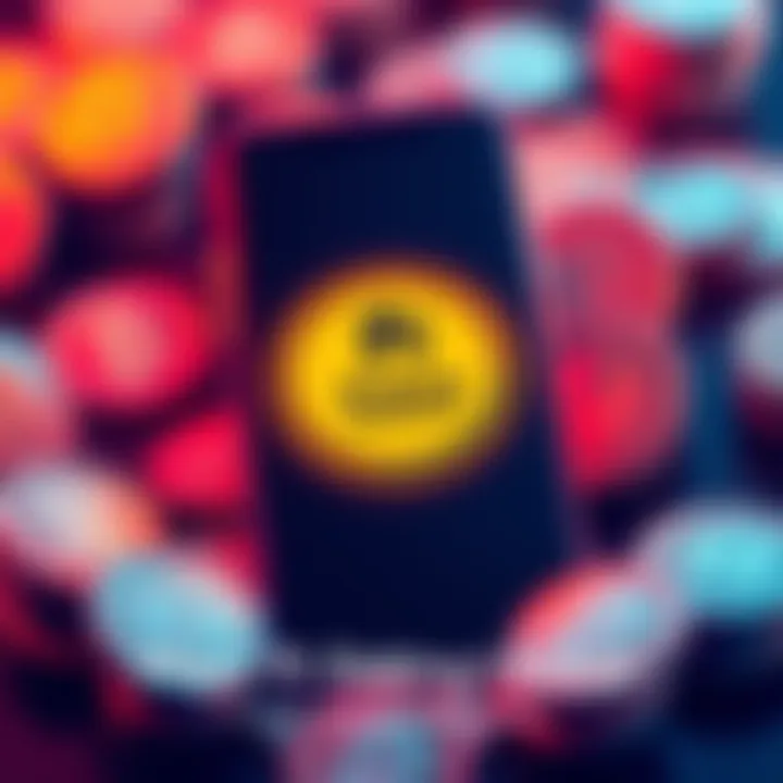 A user interface showing the new 'stakes' button in a Pi-staking wallet application, with a background of staked Pi coins and rewards